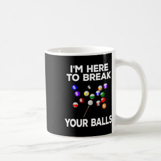 Biljart grappige pool speler hier om te breken koffiemok