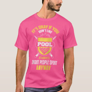 Biljart Grappige Sport Biljart Speler Pool Speler T-shirt