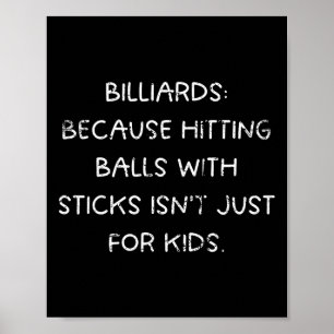 Biljart Humor raken is niet alleen voor kinderen Poster