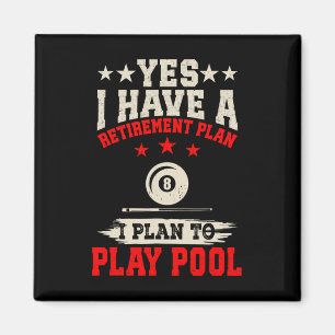 Biljart Ja Ik heb een pensioenplan Ik ben van plan Magneet