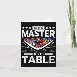Biljart Master van de tafel 8 bal Mannen vrouwen p Kaart