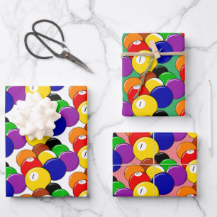 Biljart ontwerp inpakpapier vellen