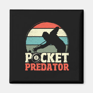 Biljart Pocket Predator 8 Ball Funny Mannen Retro  Magneet