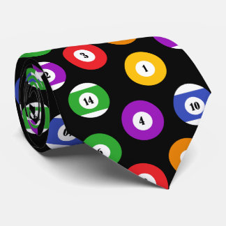 Biljart Pool Ballen Patterned Stropdas