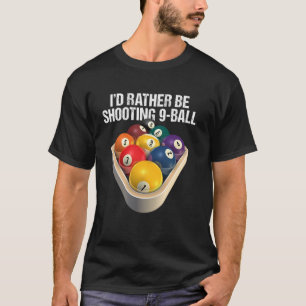 Biljart Pool Balls Rack Cool 9-Ball Illustratie T-shirt
