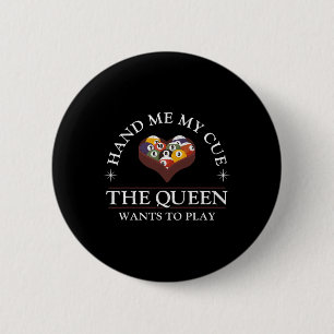 biljart pool speler bal meisje geef me mijn cue de ronde button 5,7 cm
