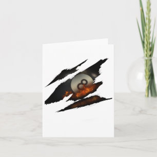 Biljart Pool Speler LL 8 LL Vuur Litteken  Kaart