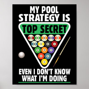 Biljart Pool Strategie Snooker Speler Poster