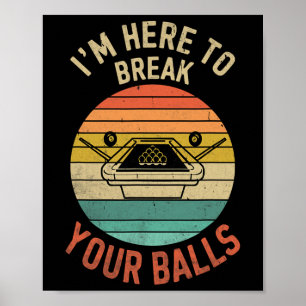 Biljart poolspeler biljart hier om je leven te bre poster