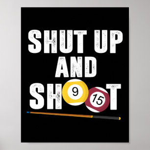 Biljart poolspeler zwijgt en schiet poster