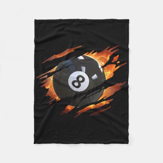 Biljart S Mannen 8 LL Pool S Pool League Fleece Deken (Voorkant)