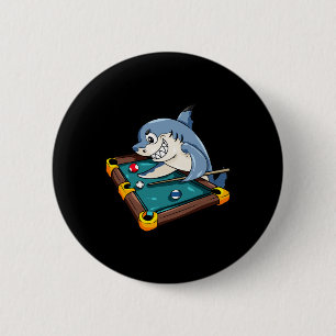 Biljart Shark Pool Snooker Speler Gift Ronde Button 5,7 Cm