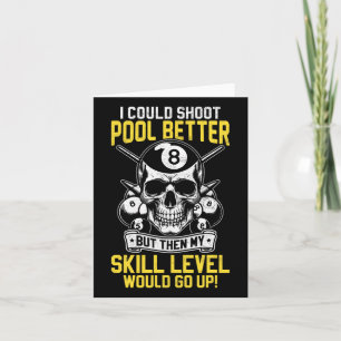 Biljart Skull Pool spel Ik kon betere Sku schieten Kaart
