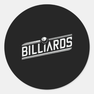 "biljart" - Slank schuin ontwerp Ronde Sticker