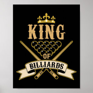 Biljart snooker liefhebbers - koning van de biljar poster