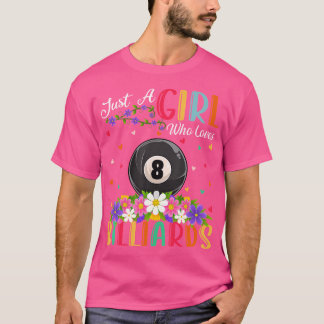 Biljart sportliefhebber gewoon een meisje dat van t-shirt