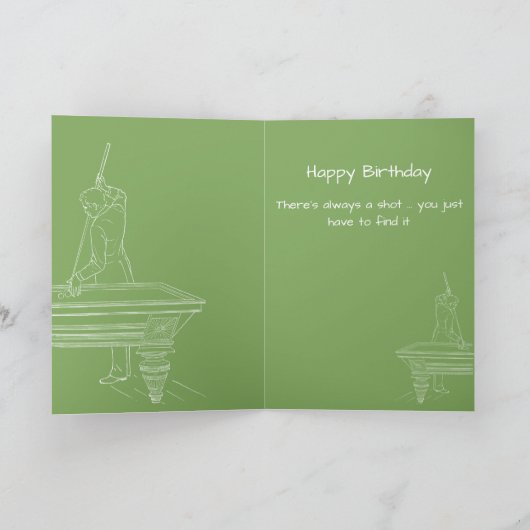  biljart Tafelpool Speler Antiek Uniek Kaart (Binnen)