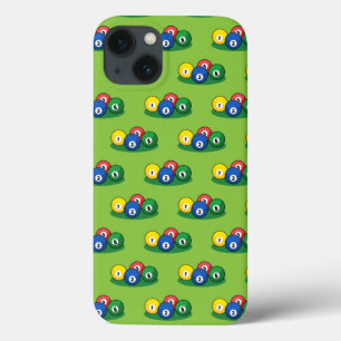 Biljart zwembad snooker ballen patroon iPhone 13 hoesje