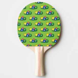 Biljart zwembad snooker ballen patroon tafeltennisbatje