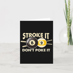 Biljart zwembad snooker speler grappige slag het n kaart