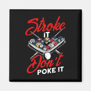 Biljart zwembad snooker speler grappige slag het n magneet