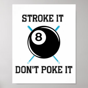 Biljart zwembad snooker speler grappige slag het n poster