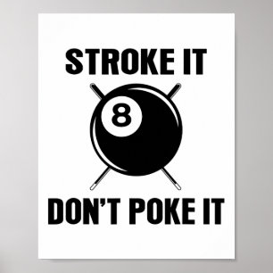 Biljart zwembad snooker speler grappige slag het n poster