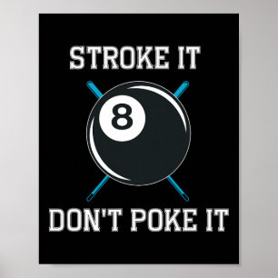 Biljart zwembad snooker speler grappige slag het n poster