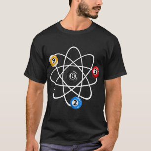 Biljartballen 2 3 8 9 Atom Design Biljartspeler T-shirt