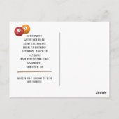 Biljartballen 35e verjaardagsfeest ansichtkaart briefkaart (Achterkant)