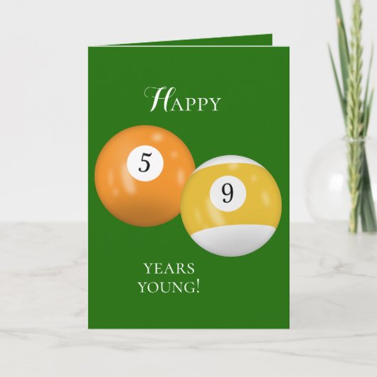 Biljartballen 59e verjaardag kaart (Voorkant)