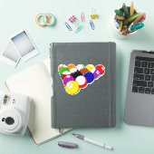 Biljartballen, acht-ball rek sticker (iPad Cover)