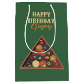  Biljartballen Custom Pool Table Thema Medium Cadeauzakje (Voorkant)