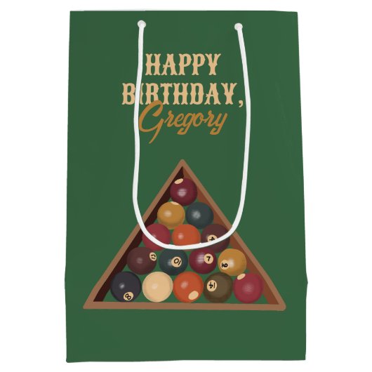  Biljartballen Custom Pool Table Thema Medium Cadeauzakje (Achterkant)