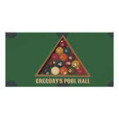Biljartballen Custom Pool Table Thema Perfect Poster (Voorkant)