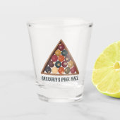 Biljartballen Custom Pool Table Thema Shot Glas (Voorkant)