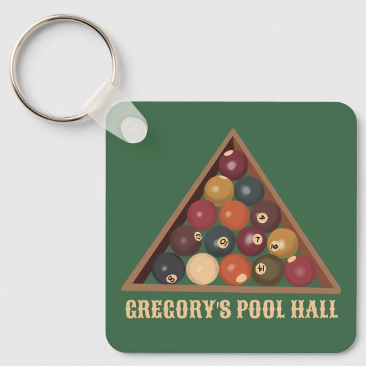  Biljartballen Custom Pool Table Thema Sleutelhanger (Voorkant)