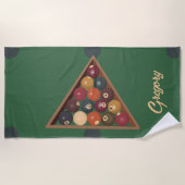 Biljartballen Custom Pool Table Thema Strandlaken (Voorkant)