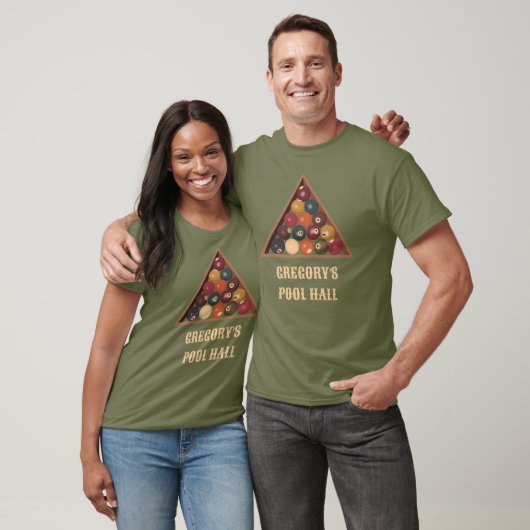 Biljartballen Custom Pool Table Thema T-shirt (Unisex)