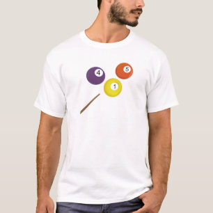 Biljartballen en keu t-shirt