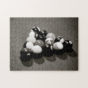 Biljartballen Man grot pooltafel Legpuzzel