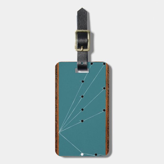  biljarten Tafeltabel Kunstpoot poolhaai Bagagelabel (Voorkant verticaal)