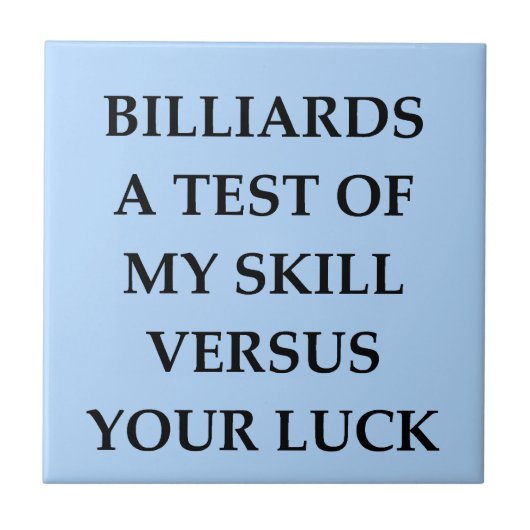 biljarten tegeltje (Voorkant)