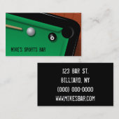 Biljarten Visitekaartje (Voorkant / Achterkant)