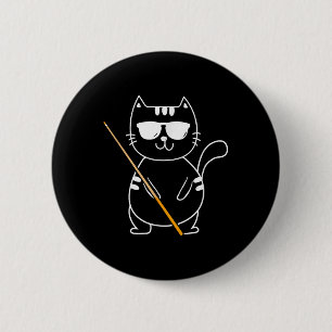 Biljartkat - Biljartspeler Billard 8-ball Pool Ronde Button 5,7 Cm