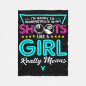 Biljartmeisje Ik schiet als een meisje kleding Poo Fleece Deken (Voorkant)