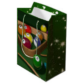 Biljartspel Medium Cadeauzakje (Voorkant Gekanteld)