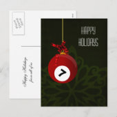 biljartspeler Kerst Kaarten Feestdagenkaart (Voorkant / Achterkant)