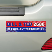 Bill and Ted for President 80's bumper sticker (Op auto)