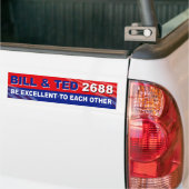 Bill and Ted for President 80's bumper sticker (Op Truck)